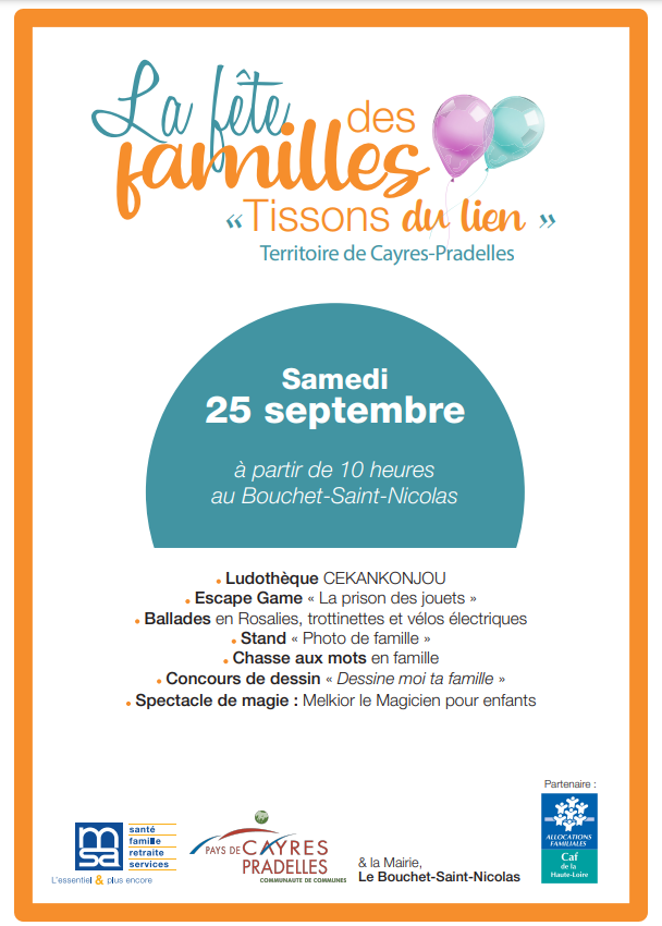 La Fête des familles " Tissons du lien"