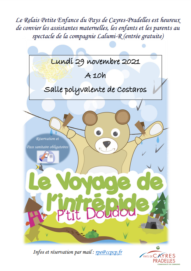 Spectacle RPE : Le voyage de l'intrépide p'tit doudou