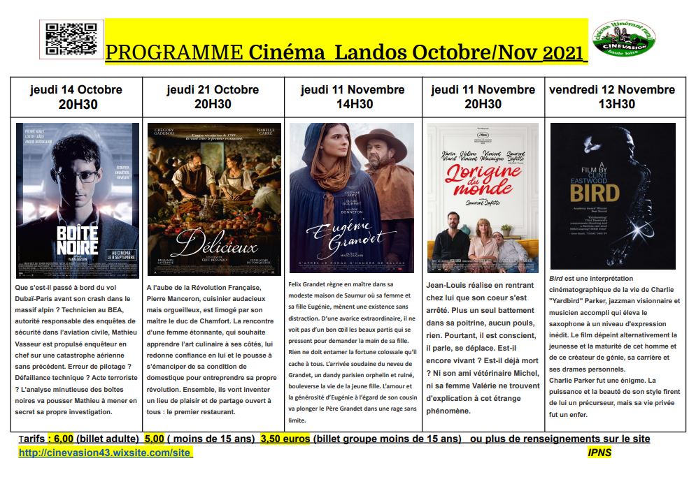 Programme Cinéma Landos