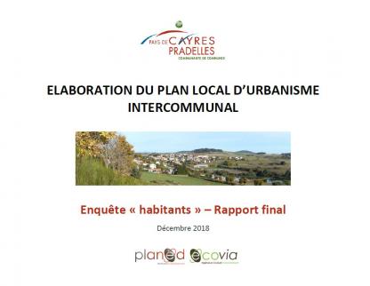 Enquête "habitants" - Rapport final Enquête "habitants" - Rapport final